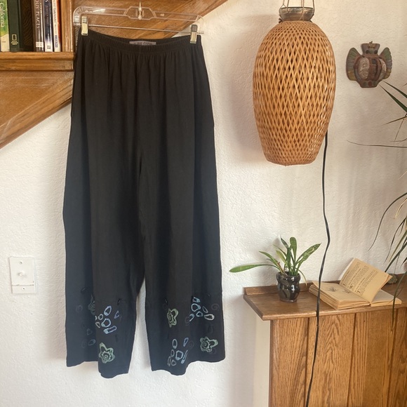 Blue Fish Palazzo Hippie comfy capri flowy pants - Picture 4 of 17